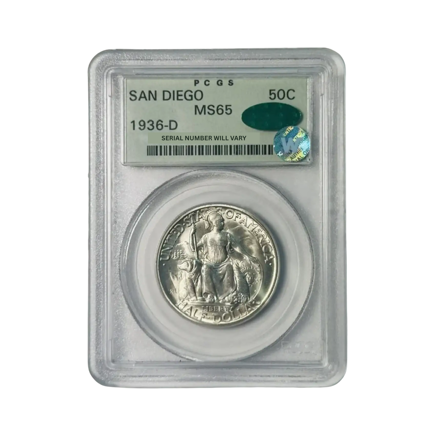 1936-D Classic Commemorative California Pacific International Exposition - PCGS MS65 San Diego CAC SW