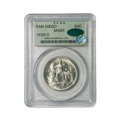 1936-D Classic Commemorative California Pacific International Exposition - PCGS MS65 San Diego CAC SW