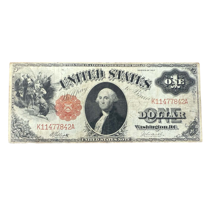 1917 $1 Sawhorses Legal Tender Note (VG-VF) - CoinsTV