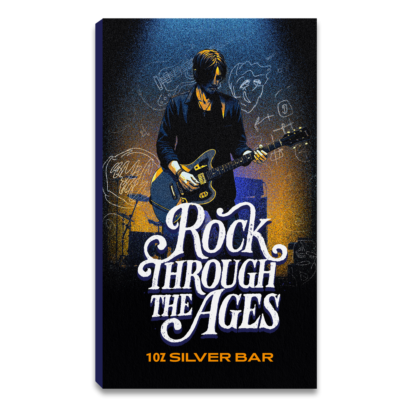 Rock Through the Ages Series 5: 90s 1 oz Silver Bar - CoinsTV