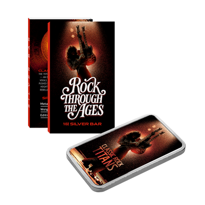 Rock Through the Ages Series 3: 70s 1 oz Silver Bar - CoinsTV