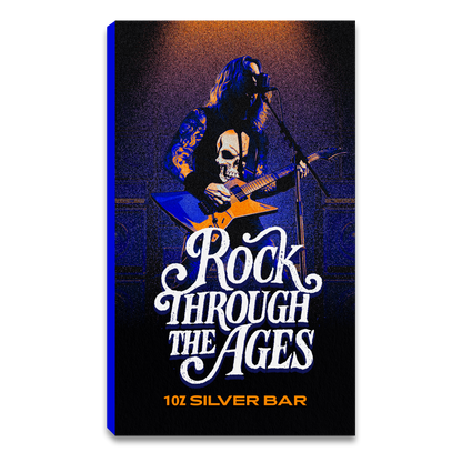 Rock Through the Ages Series 4: 80s 1 oz Silver Bar - CoinsTV