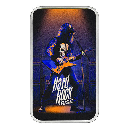Rock Through the Ages Series 4: 80s 1 oz Silver Bar - CoinsTV