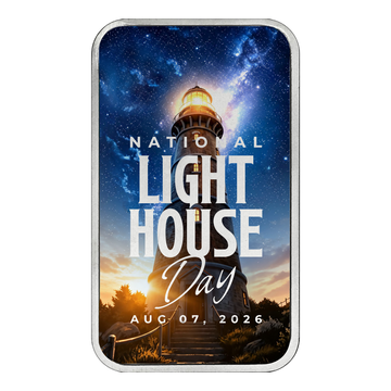 National Lighthouse Day 1 oz Silver Bar Edition