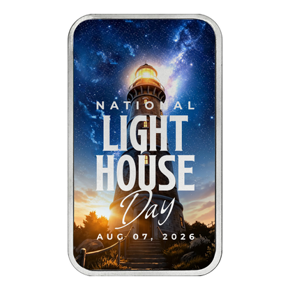 National Lighthouse Day 1 oz Silver Bar Edition