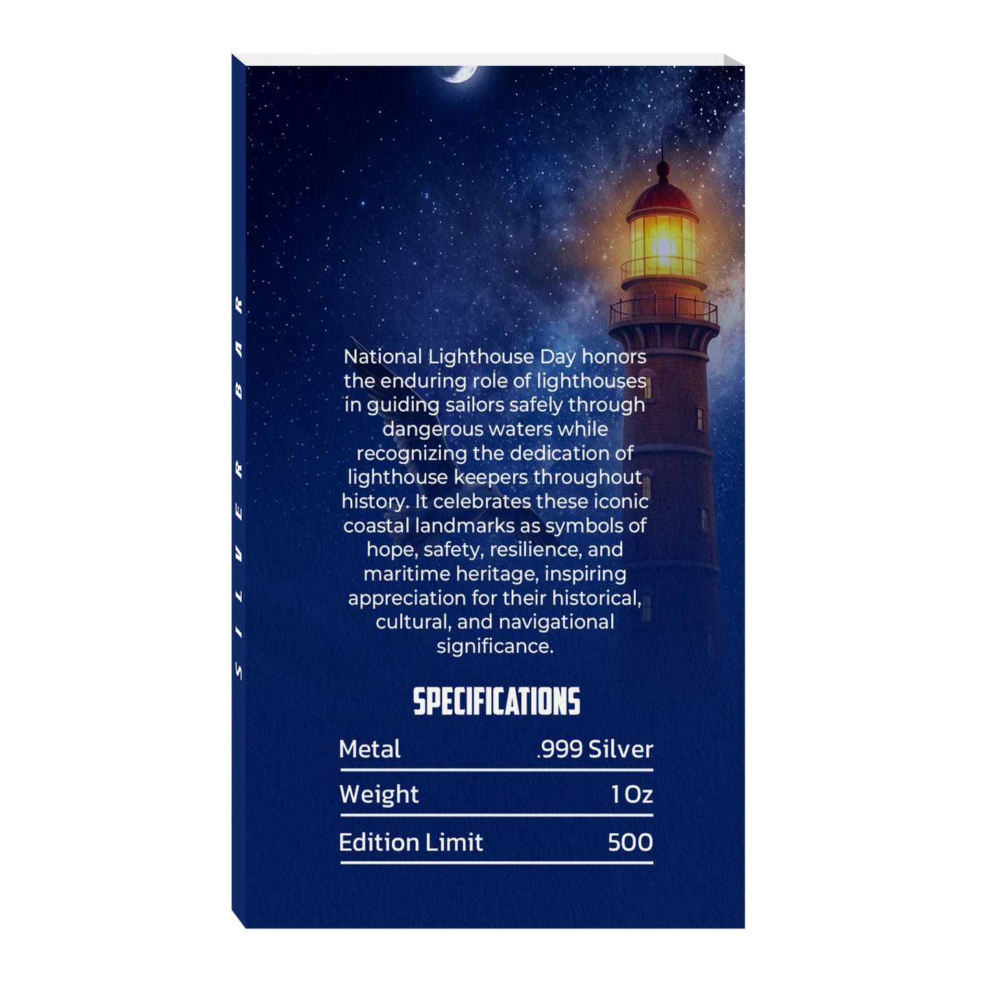 National Lighthouse Day 1 oz Silver Bar Edition