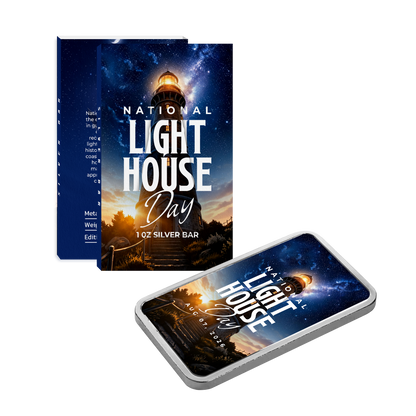 National Lighthouse Day 1 oz Silver Bar Edition