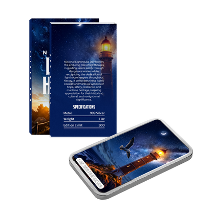 National Lighthouse Day 1 oz Silver Bar Edition