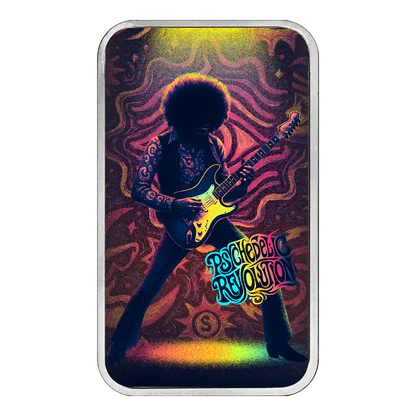 Rock Through the Ages Series 2: 60s 1 oz Silver Bar