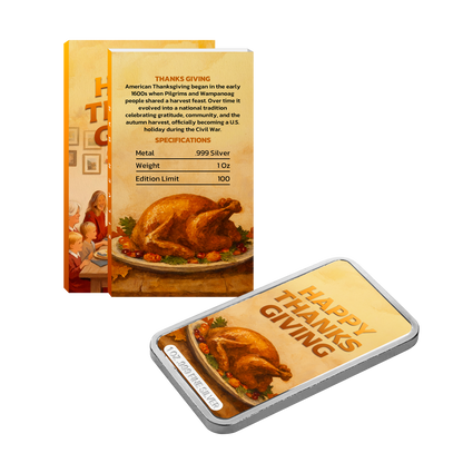 Happy Thanksgiving Edition 1 oz Silver Bar