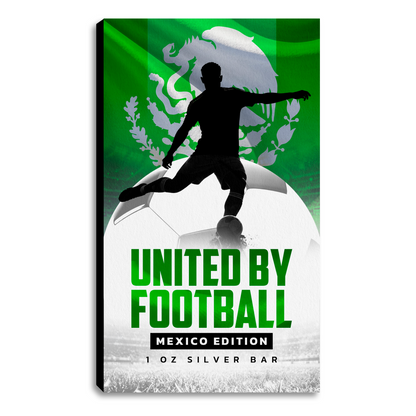 United by Football 1 oz Silver Bar - Mexico Edition