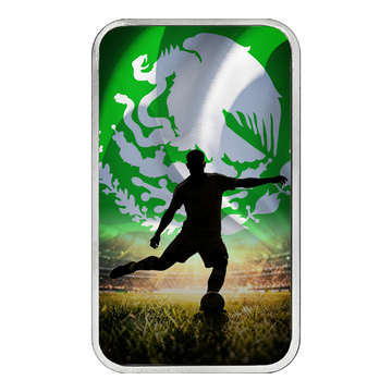 United by Football 1 oz Silver Bar - Mexico Edition
