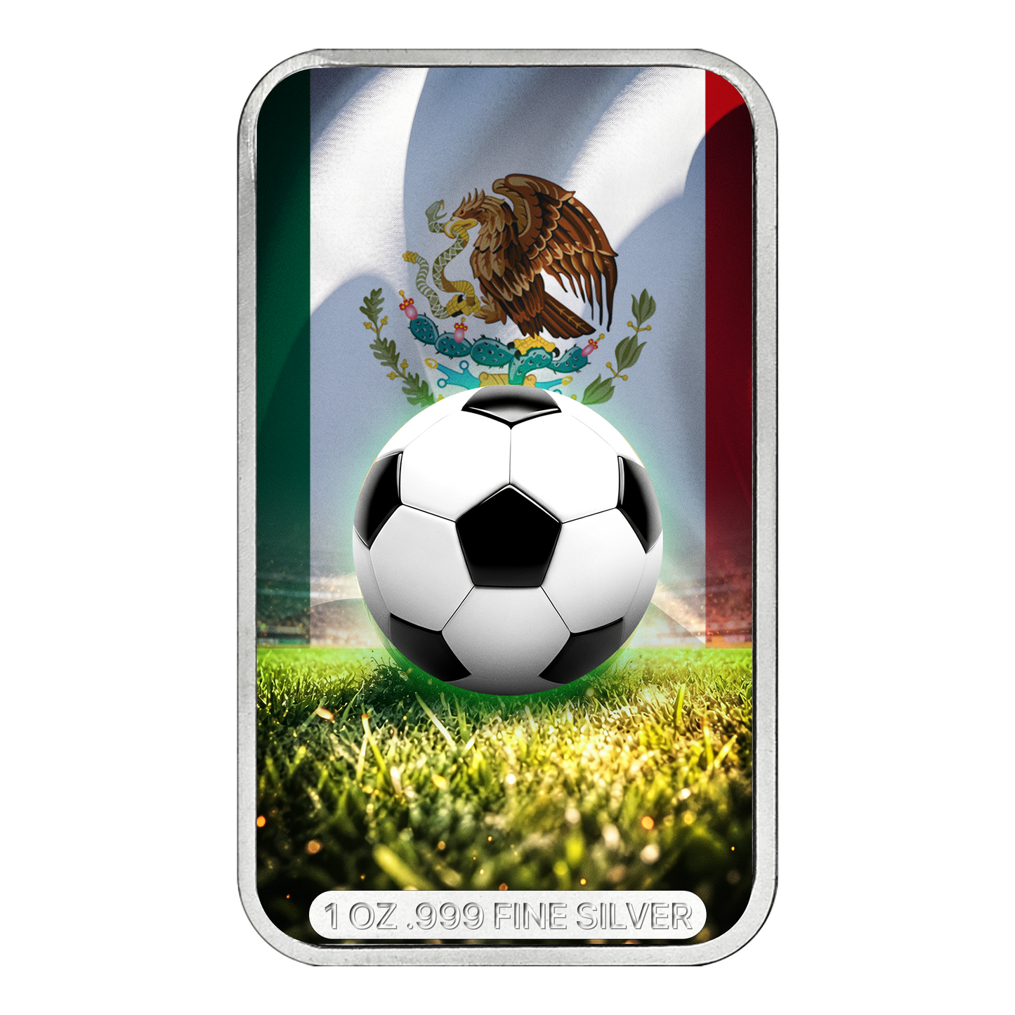 United by Football 1 oz Silver Bar - Mexico Edition