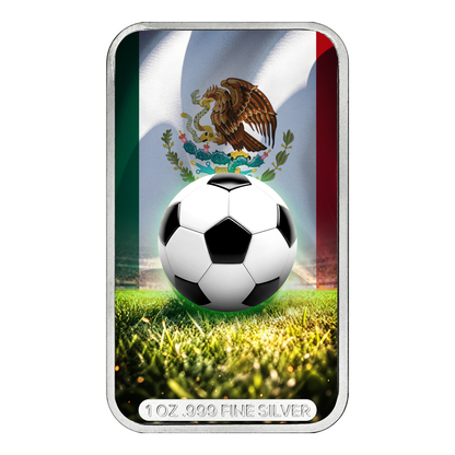 United by Football 1 oz Silver Bar - Mexico Edition