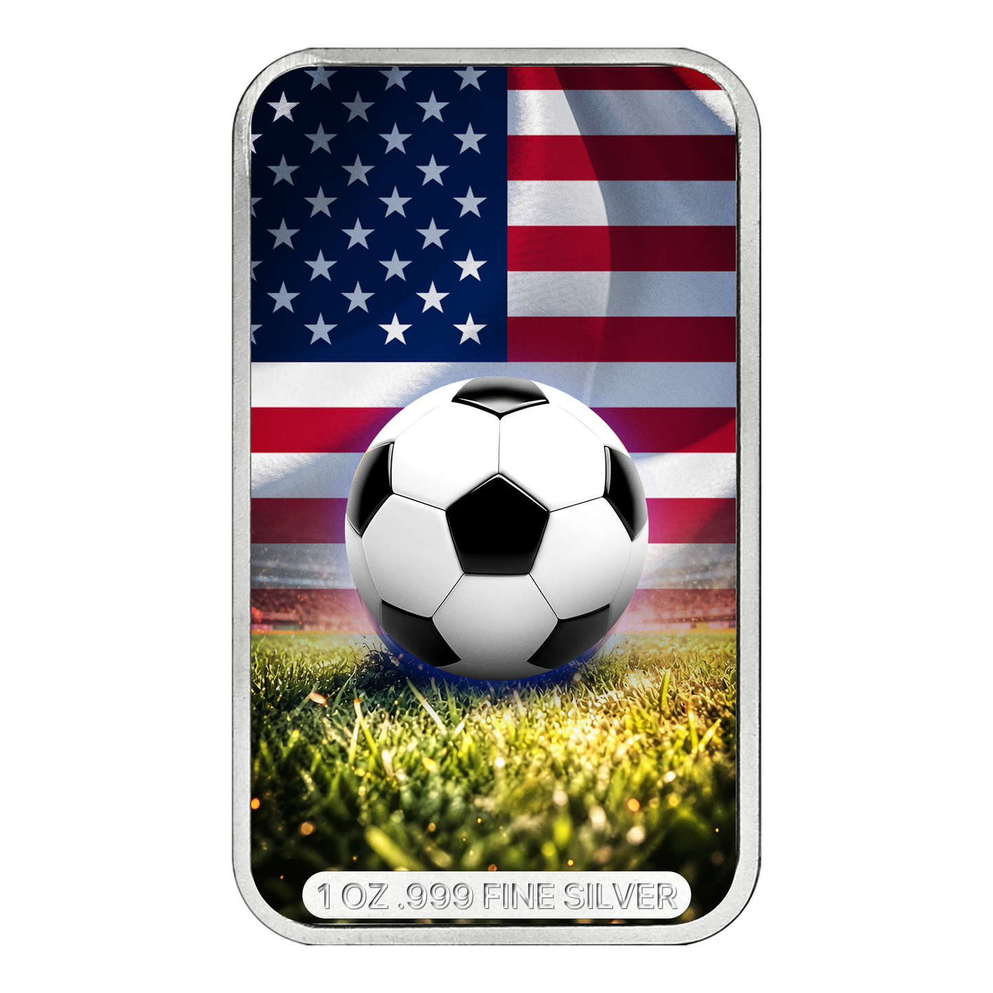 United by Football 1 oz Silver Bar - USA Edition