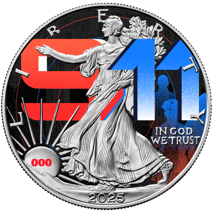 2025 Chromatics Remember the Fallen – 9/11 Silver Eagle & Bar Set