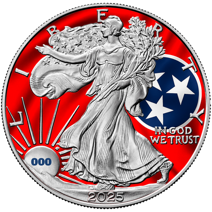 2025 State Flags Silver Eagle - Tennessee Limited Edition