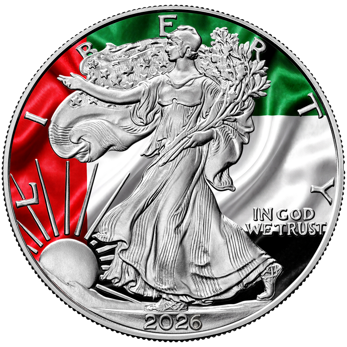 2026 Flags of the World Silver Eagle - UAE - First Edition