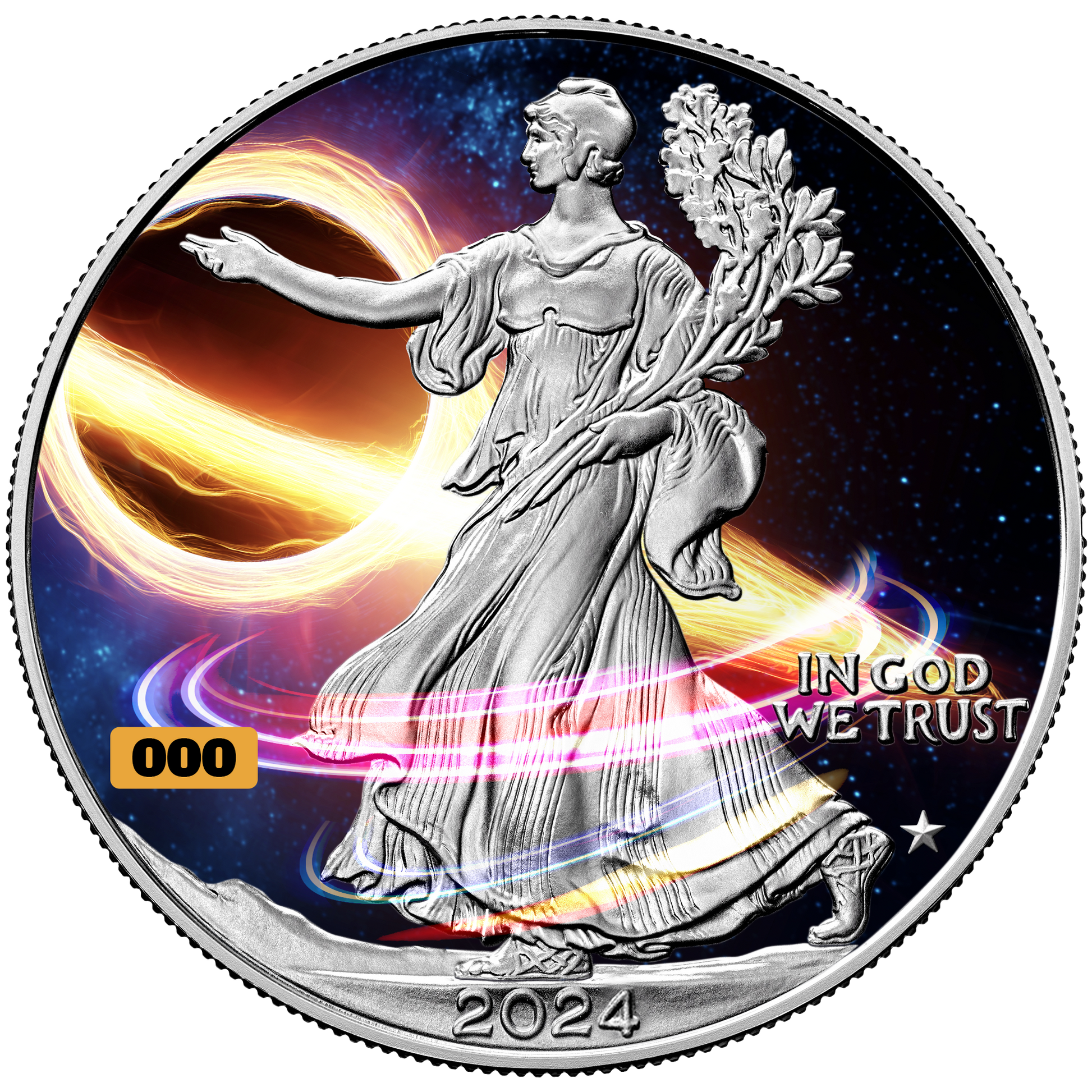 2024 Silver Eagle - Black Hole Star Privy Edition - CoinsTV