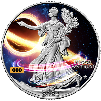 2024 Silver Eagle - Black Hole Star Privy Edition - CoinsTV