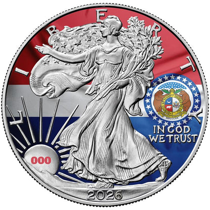 2026 State Flags Silver Eagle - Missouri Limited Edition - CoinsTV