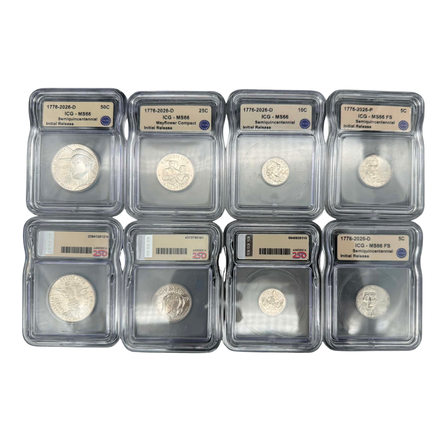2026 America 250th Semiquincentennial 8-Piece Set ICG MS66 Initial Release
