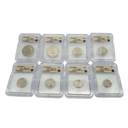 2026 America 250th Semiquincentennial 8-Piece Set P&D - ICG MS67 Initial Release