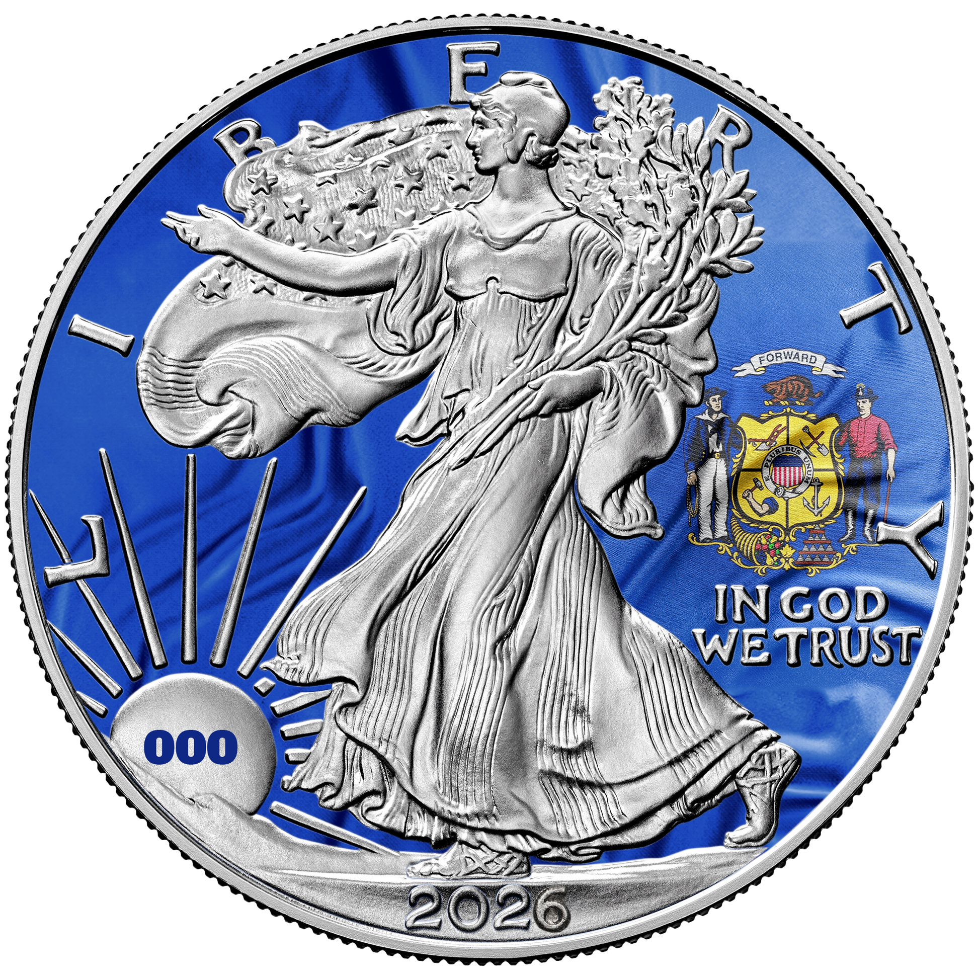 2026 State Flags Silver Eagle - Wisconsin Limited Edition - CoinsTV