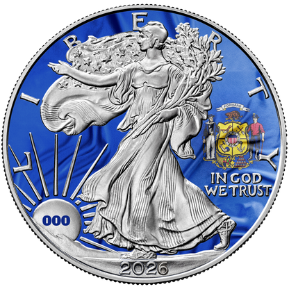2026 State Flags Silver Eagle - Wisconsin Limited Edition - CoinsTV