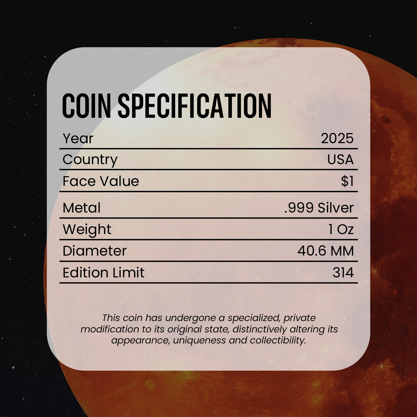 2025 Chromatics Total Lunar Eclipse Silver Eagle