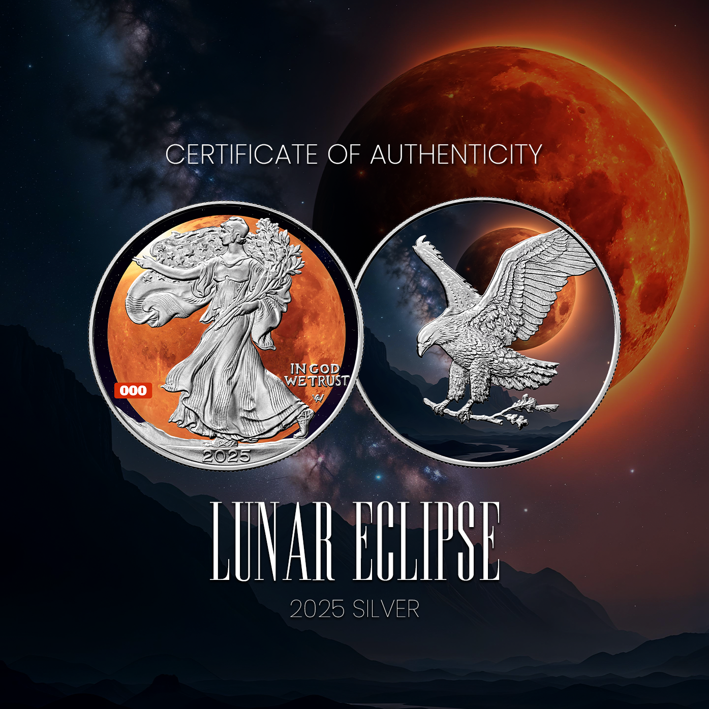 2025 Chromatics Total Lunar Eclipse Silver Eagle