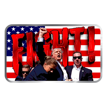 Donald Trump The Fighter 1 oz Silver Bar - CoinsTV