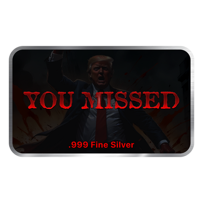 Donald Trump The Fighter 1 oz Silver Bar - CoinsTV
