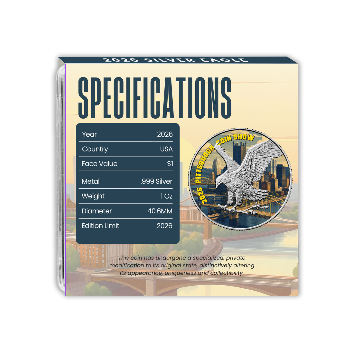 2026 Silver Eagle – Pittsburgh Coin Show Edition