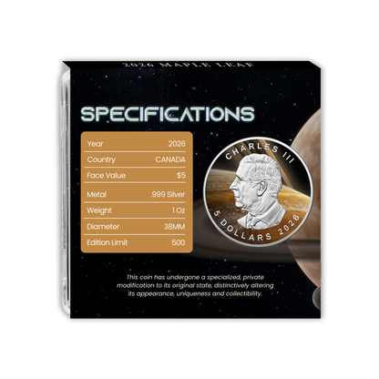 2026 Saturn Maple Leaf - Planets of the Solar System Series