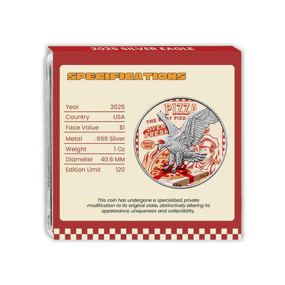 2025 Chromatics Favorite Foods Silver Eagle - Pizza Edition - CoinsTV