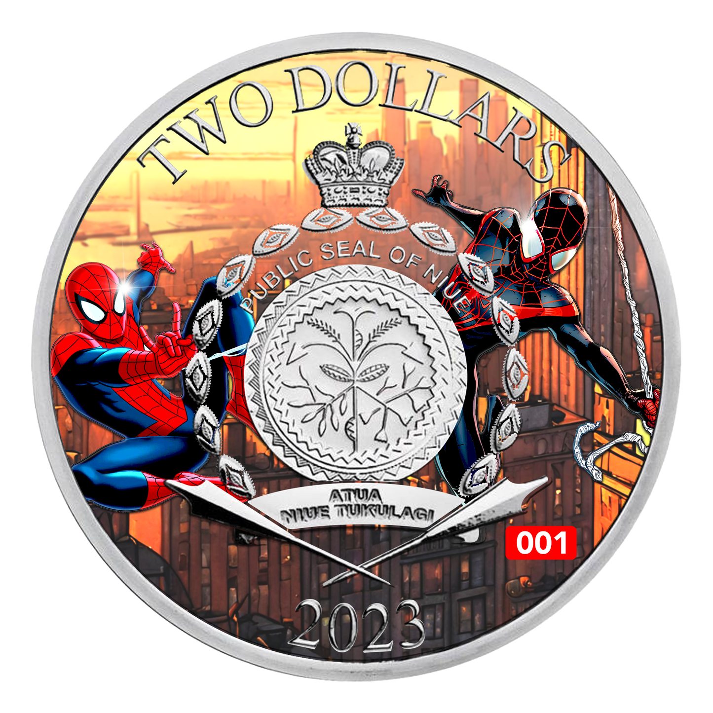 2023 Peter Parker Miles Morales Spider-Man - 1 oz Silver Coin - CoinsTV