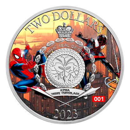 2023 Peter Parker Miles Morales Spider-Man - 1 oz Silver Coin - CoinsTV