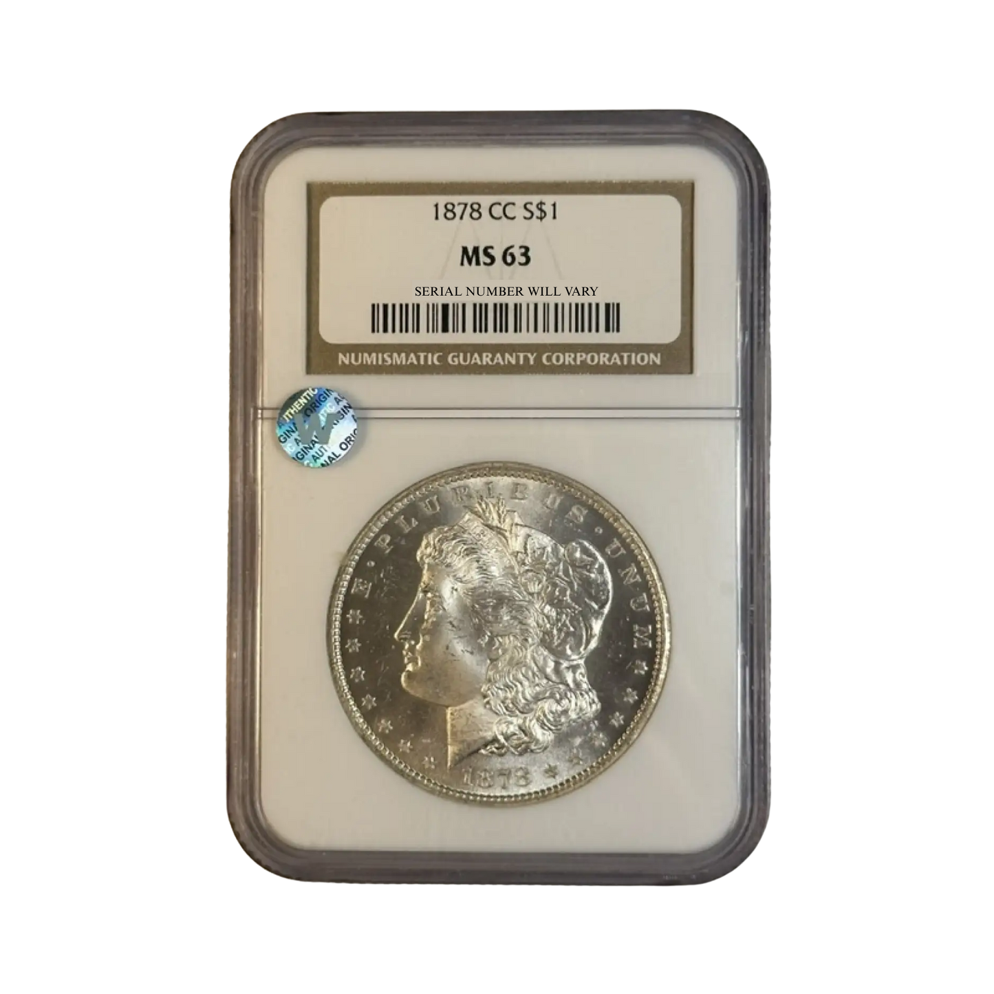 1878-CC Morgan Silver Dollar Carson City - NGC MS63 Sight White