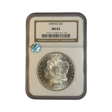 1878-CC Morgan Silver Dollar Carson City - NGC MS63 Sight White