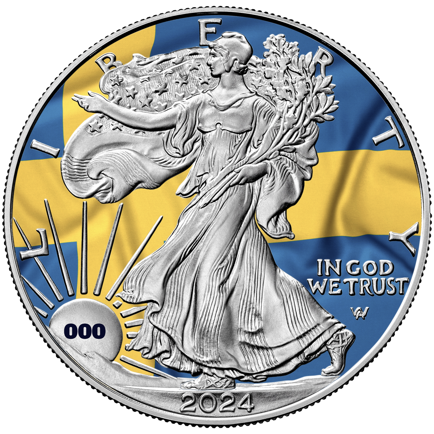 2024 Flags of the World Silver Eagle - Sweden - First Edition