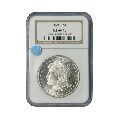 1879-S Morgan Silver Dollar San Francisco - NGC MS66 PL Sight White