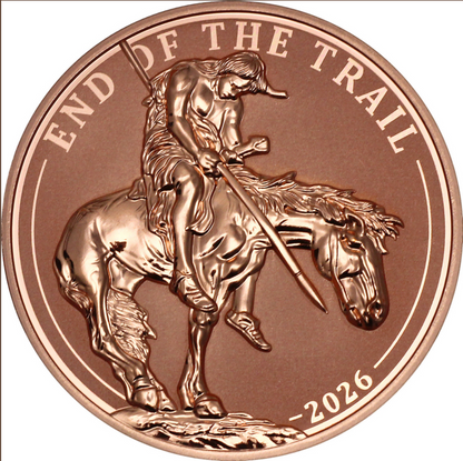 2026 Cameroon End of Trail by James Earle Fraser 5 oz Copper Coin