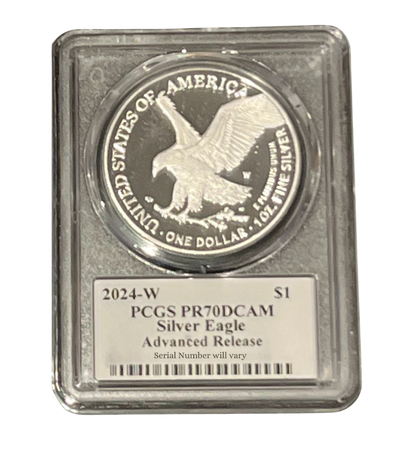 2024-W Silver Eagle - Advance Release & Cleveland Signature - PCGS PR70 DCAM - CoinsTV