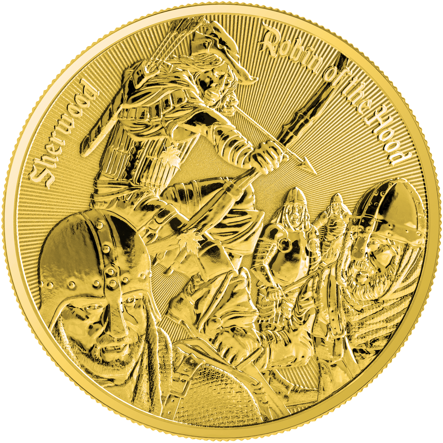 2024 Cameroon Robin of the Hood Sherwood Edition Gold Gilt 1 oz Silver Coin in Blister Pack - CoinsTV