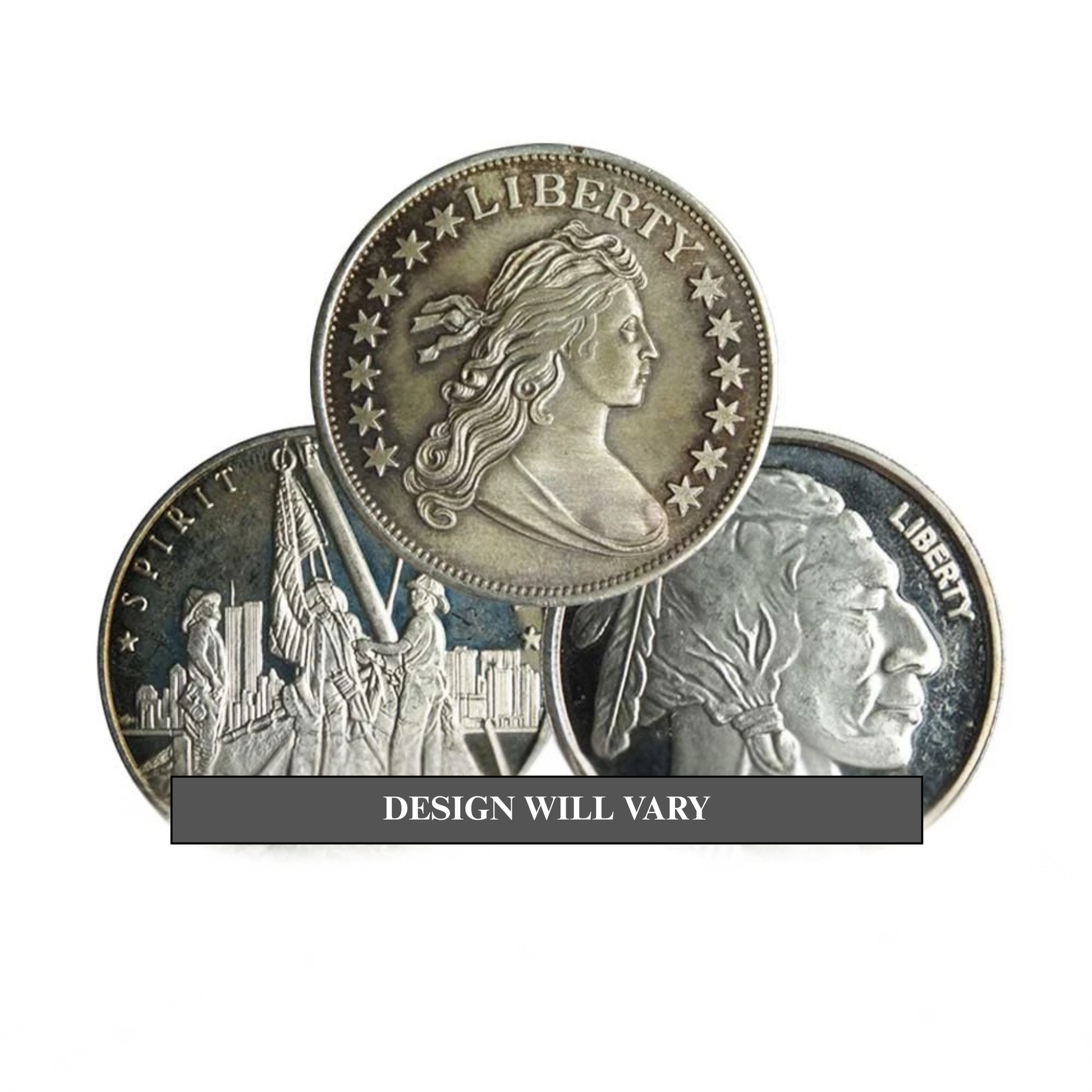 1 Troy oz Silver Round .999 Fine Generic Impaired - CoinsTV