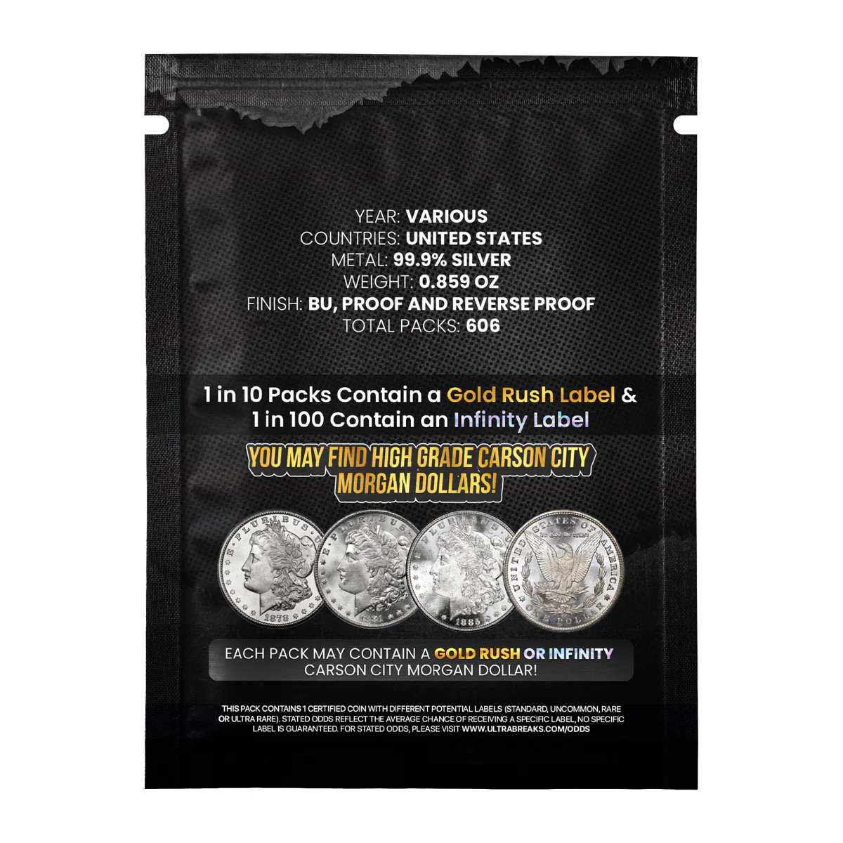 UltraBreaks Silver Dollar Legends III – 2025 Morgan or Peace Dollar 70 - CoinsTV