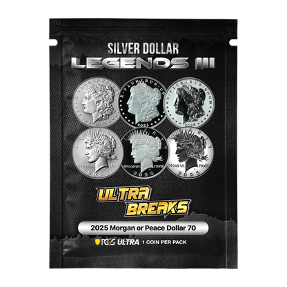 UltraBreaks Silver Dollar Legends III – 2025 Morgan or Peace Dollar 70 - CoinsTV