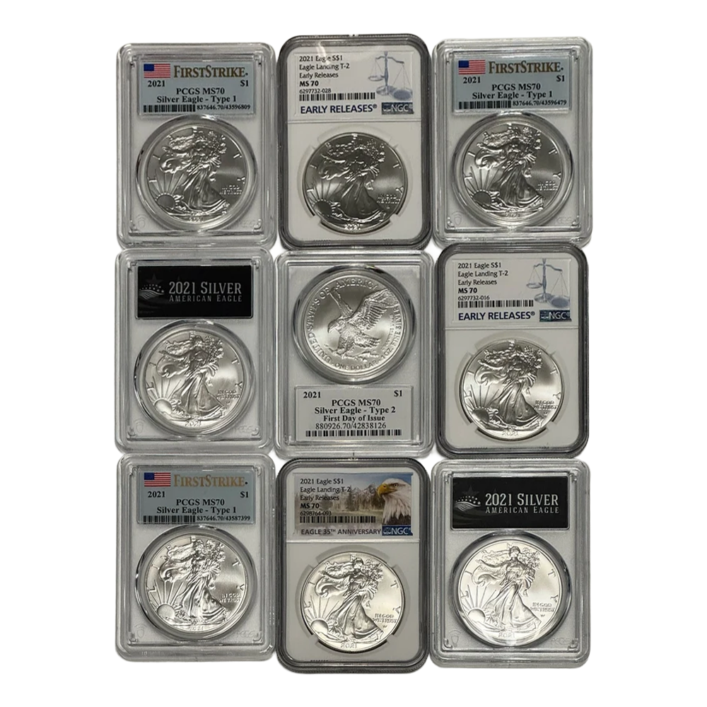 Silver Eagle Dollar Grab Bag MS70 - CoinsTV