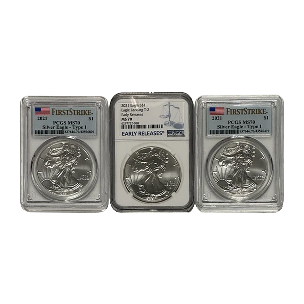 Silver Eagle Dollar Grab Bag MS70 - CoinsTV